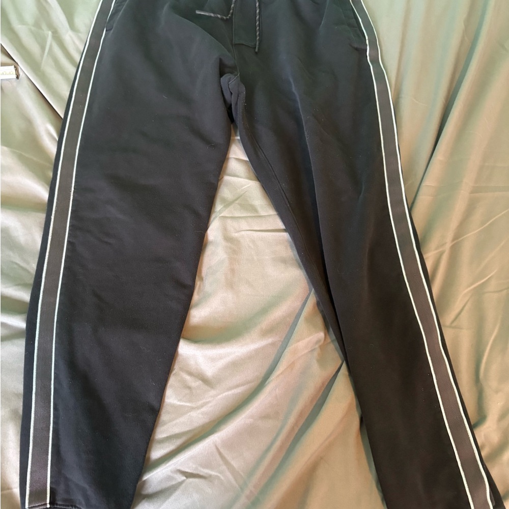 Abercrombie & Fitch Black Joggers with White Piping